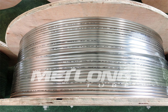 100% Eddy Current Tested Encapsulated Control Line With Ferrule Fittings SS Hydraulic Tubing