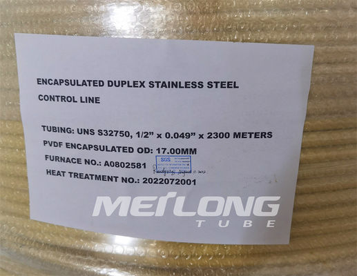 PVDF Encapsulated Control Line Duplex Stainless Steel Capillary Tubing