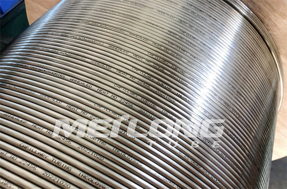 Incoloy 825 Stainless Steel Capillary Tube Chemical Injection High Pressure Capillary Tubing