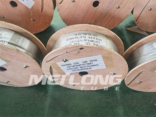 Inconel 625 Chemical Injection Line Stainless Steel Coiled Tubing 3/8''