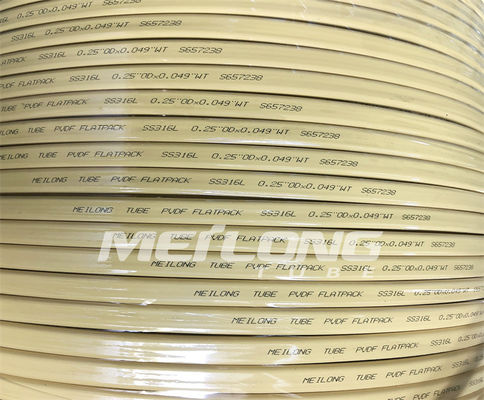 PVDF Encapsulated Stainless Steel Capillary Tube Flatpack For Down Holes