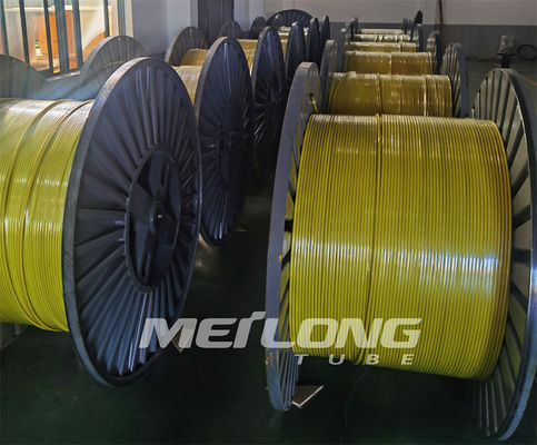 Red PVDF PP FEP Encapsulated Control Line Downhole Tubing Clean Bright Surface