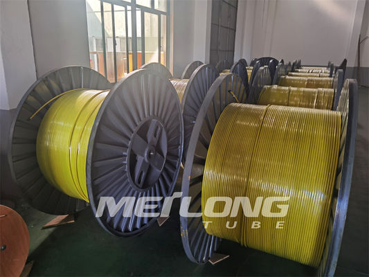 Red PVDF PP FEP Encapsulated Control Line Downhole Tubing Clean Bright Surface