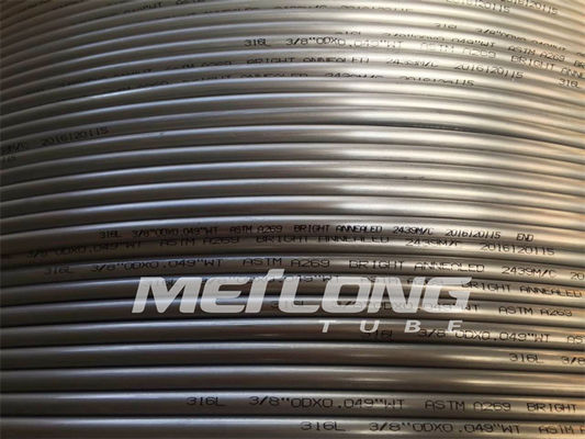 ASTM B423 Nickel Alloy Tubing Incoloy 825 Chemical Injection Line Hydrostatic Tested